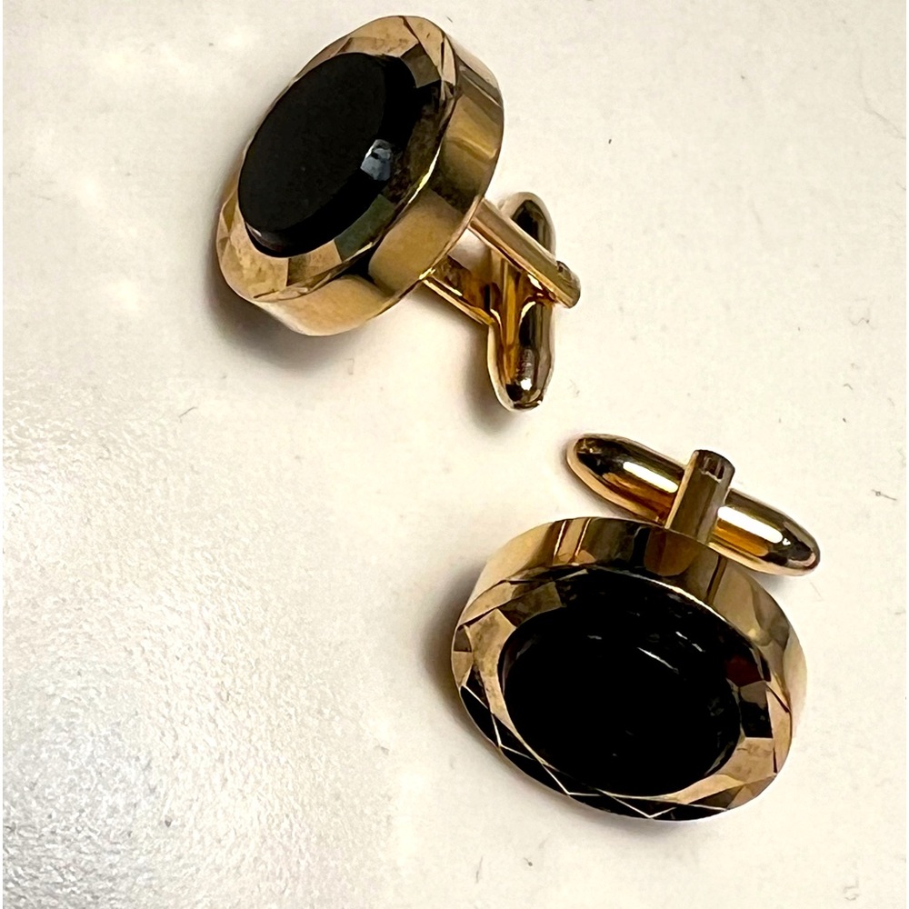 Vintage Hickok Men’s Black Onyx Cufflinks